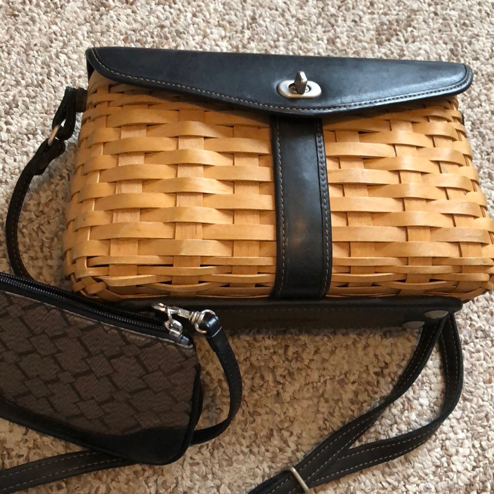 Longaberger basket purse w matching wristlet